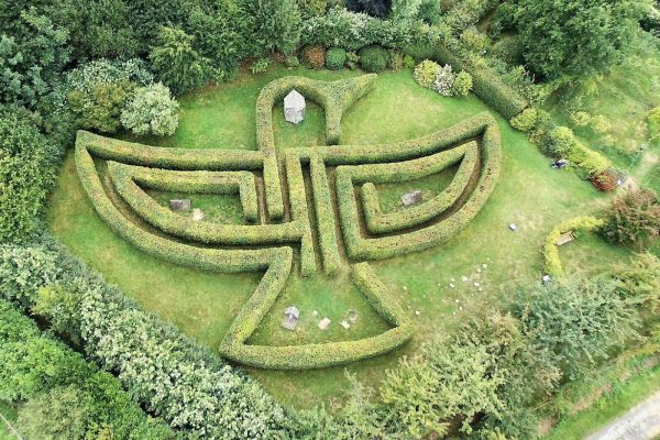 Jardin vue du ciel Ferme Ornée