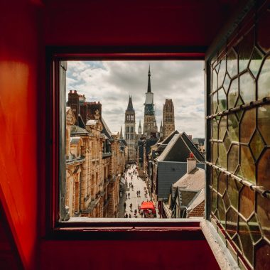 Vue depuis le Gros Horloge à Rouen