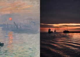 Diptyque Impression Soleil Levant, 1872, Musée Marmottant Monet et instant de bonheur Le Havre Normandie