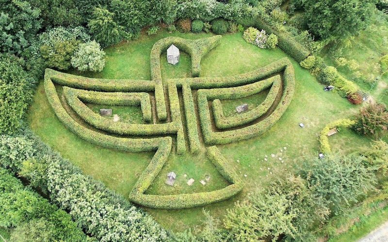 Jardin vue du ciel Ferme Ornée