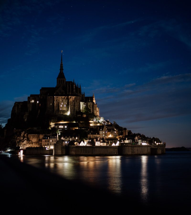 Fin de semana durante las mareas altas en el Monte Saint-Michel