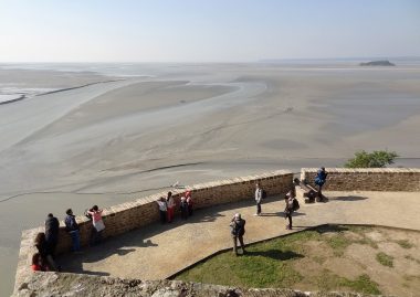 Vue sur la baie depuis la terrasse de l'ouest, Abbaye du Mont-Saint-Michel